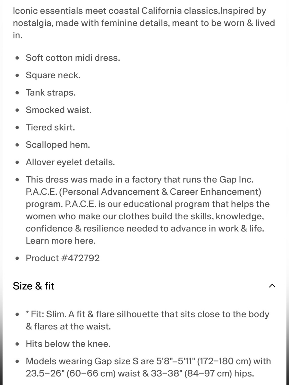 GAP x DÔEN White Eyelet Tiered Midi Dress with Scalloped Straps - Picture 5 of 11